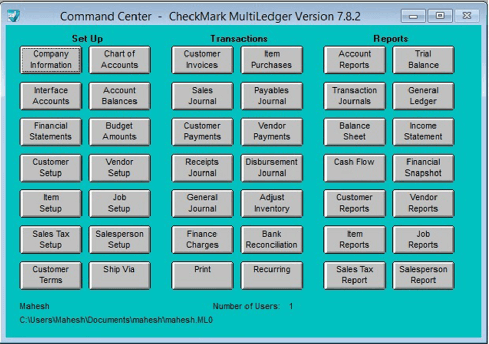 CheckMark MultiLedger