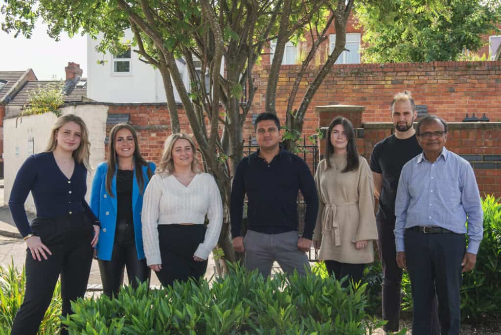 N-Accounting team stood in a line